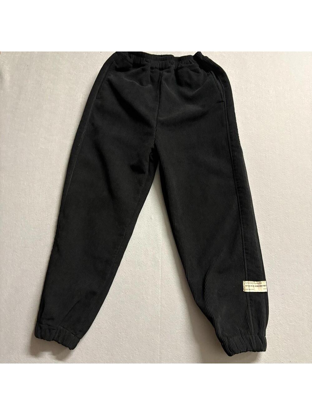 Y2K Ribbed Jogger Pants Zosee Size 160/66 Fits Like 22X24 Black Streetwear